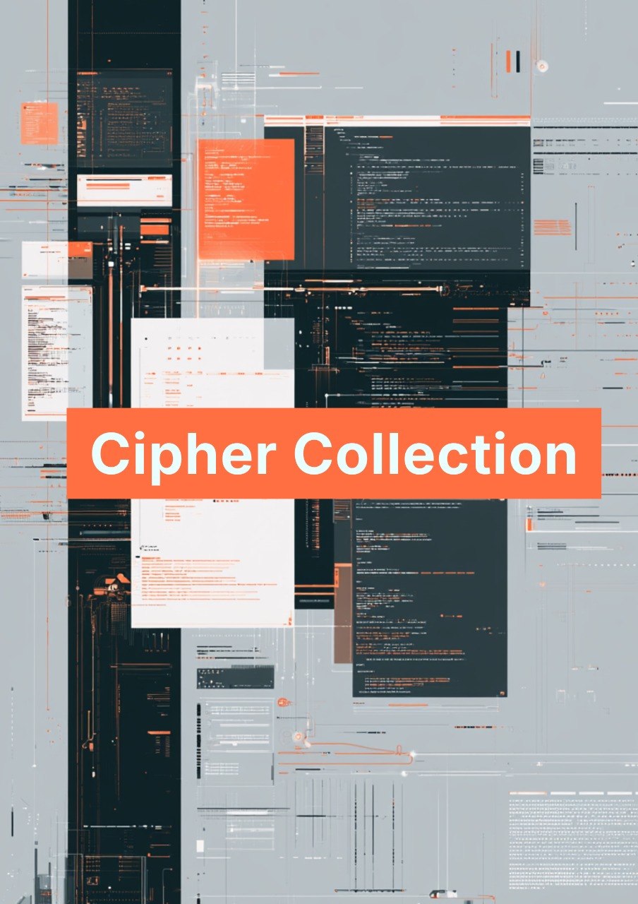 Book cover of 'Cipher Collection' with abstract design and text.