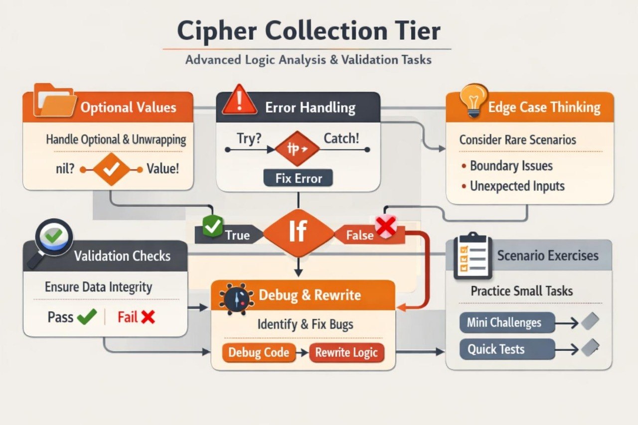 Flowchart titled 'Cipher Collection Tier' with various steps and labels on a white background.